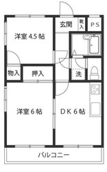 オークハイツS棟の物件間取画像